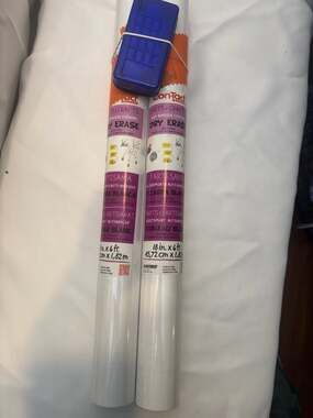 2 Rolls Con-Tact Brand Dry Erase Self-Adhesive with Eraser